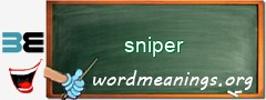 WordMeaning blackboard for sniper